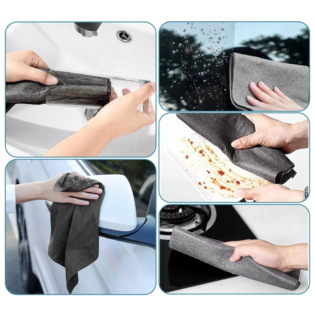 Set 10 Lavete Magice, Curatare Fara Scame si Zgarieturi, Material Microfibra, 30x30 cm