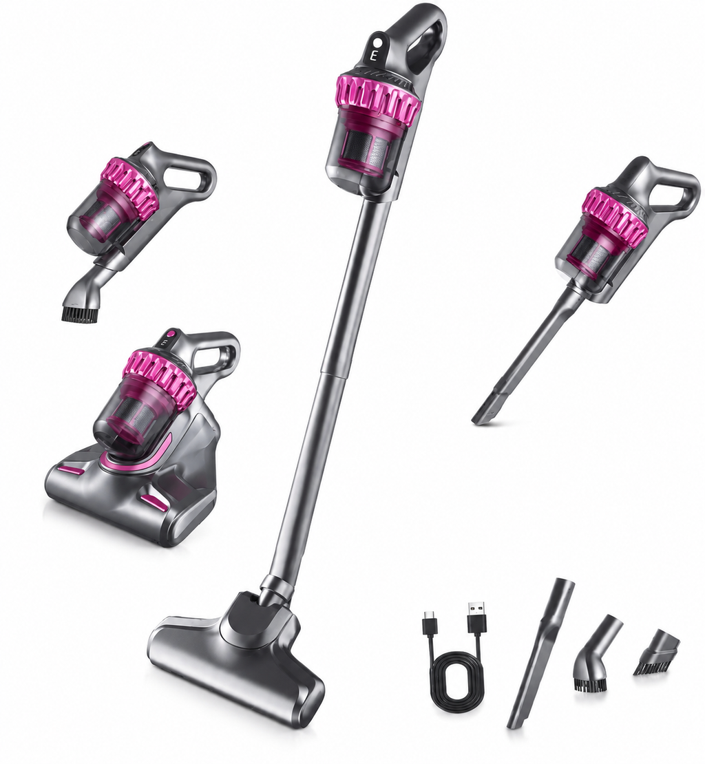 Aspirator Vertical, fără Fir, fara sac 21,6V – Rezervor 0,54L, Ușor și Puternic