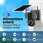 Camera Supraveghere Solara Dubla INNOVA 4G , 6MP , Full HD, PTZ 360°, baterie 12000mAh, vedere nocturna, audio bidirectional, Aplicatie in Romana