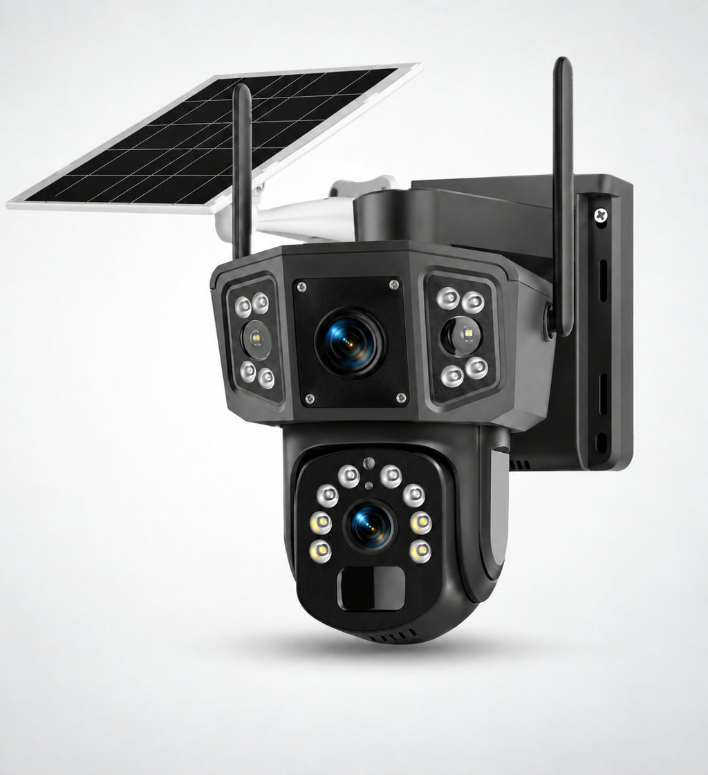 Camera Supraveghere Solara Dubla INNOVA 4G , 6MP , Full HD, PTZ 360°, baterie 12000mAh, vedere nocturna, audio bidirectional, Aplicatie in Romana