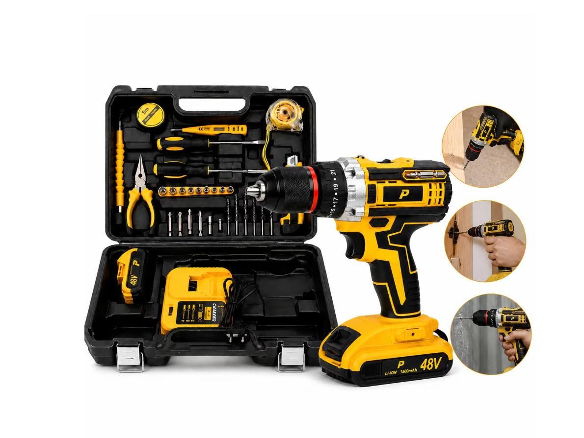 Masina de Gaurit si Insurubat 24V, Set Complet, 2 Acumulatori, Incarcator si Valiza