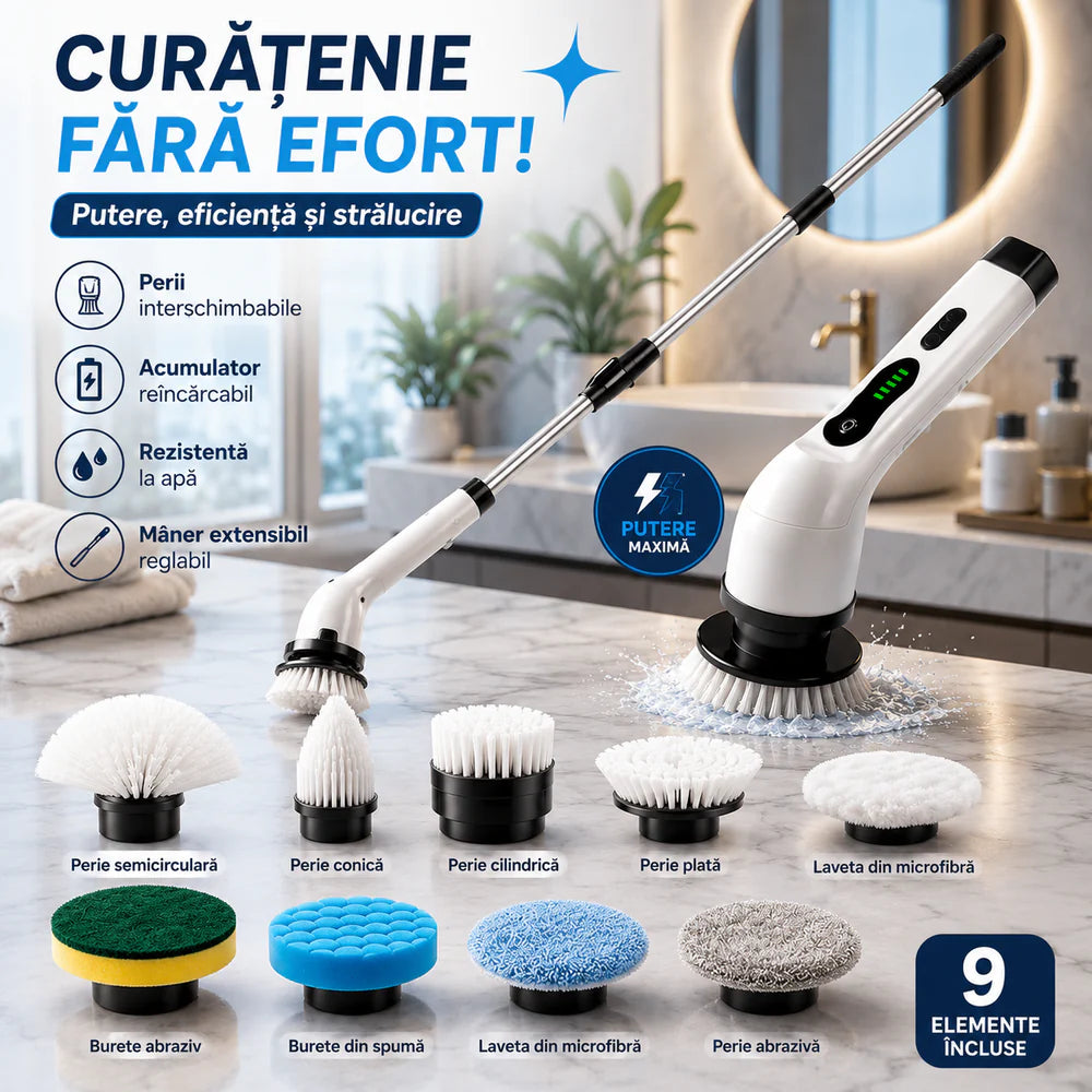 Perie Electrică de Curătare 9 în 1