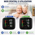 Tensiometru Digital de Încheietură cu Ecran LED, Măsurare Tensiune și Puls, Manșeta Reglabila, Incarcare usb