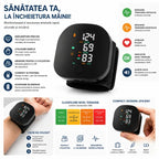 Tensiometru Digital de Încheietură cu Ecran LED, Măsurare Tensiune și Puls, Manșeta Reglabila, Incarcare usb