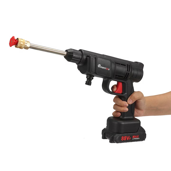 Pistol de Spalat cu Presiune pe Acumulator, 2 Baterii, Valiza Transport