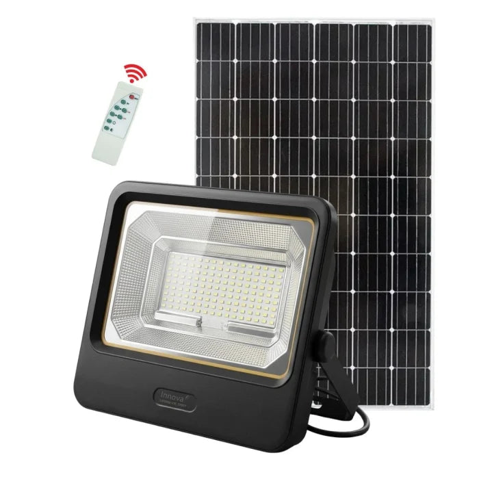 Proiector Solar LED Innova Smart Home Cyborg, IP67, Cu Panou Solar și Telecomandă