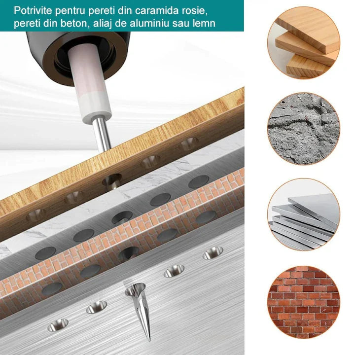 Set Cuie Tip Ciuperca Pentru Pistol, Cu Autopropulsare, 150 Bucati, 7.2 mm