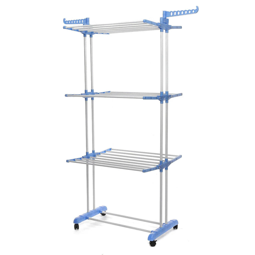 Uscator vertical, mobil si pliabil pentru rufe cu suport umerase, 3 niveluri, inaltime 173cm