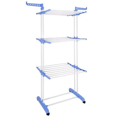 Uscator vertical, mobil si pliabil pentru rufe cu suport umerase, 3 niveluri, inaltime 173cm